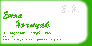 emma hornyak business card